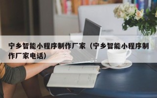 玉林宁乡智能小程序制作厂家（宁乡智能小程序制作厂家电话）